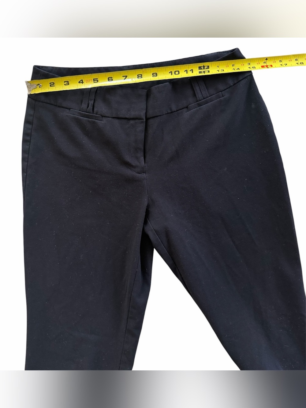 ANNE KLEIN Black Stretch Straight-Leg Pants Women’s Size 4 - Picture 4 of 8